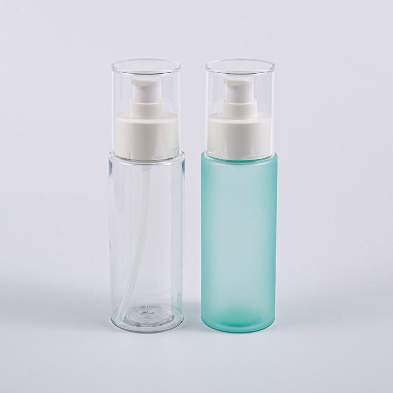 গোলাকার 100ml ফ্রস্ট PET ফেসিয়াল টোনার বোতল
