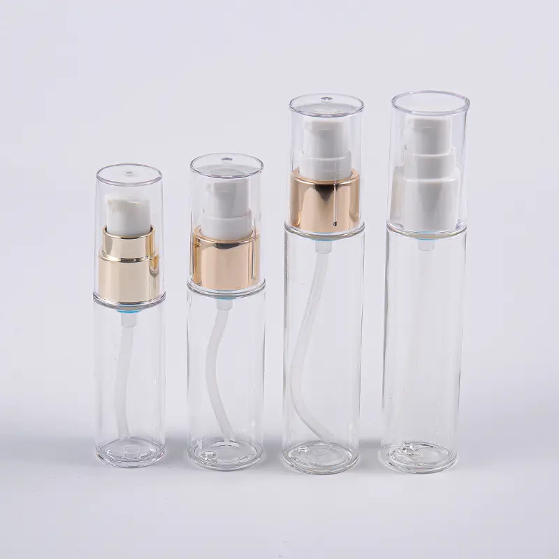 ভ্রমণে পাম্প সহ 20ml 30ml 40ml স্লিম PETG লোশন বোতল ব্যবহার করুন