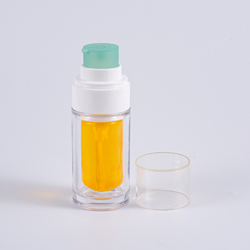 পাম্প সহ মাল্টি-লেয়ার কম্পোজিট ইনার ব্যাগ 30ml 50ml ভ্যাকুয়াম বোতল সহ PETG বোতল পরিষ্কার করুন