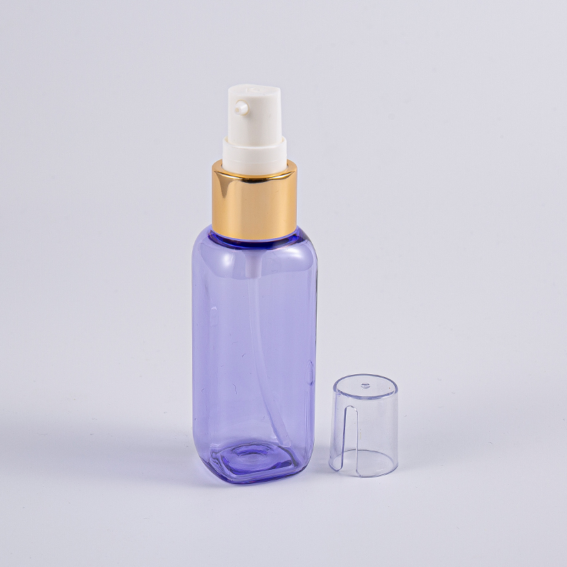 ভ্রমণে পাম্প সহ 50ml Petg স্কয়ার আকৃতির বোতল ব্যবহার করুন