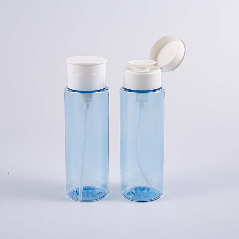 200ml স্বচ্ছ নীল মেকআপ রিমুভার বোতল
