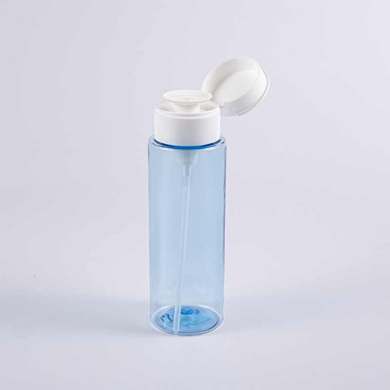 200ml স্বচ্ছ নীল মেকআপ রিমুভার বোতল
