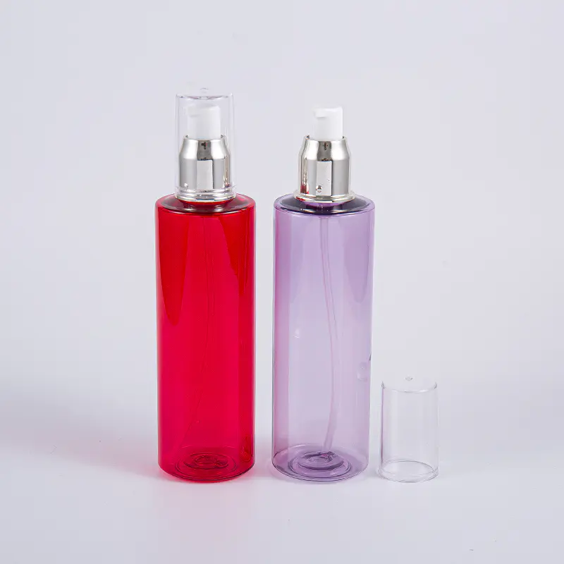 গোলাকার 200ml PET ফেসিয়াল টোনার বোতল